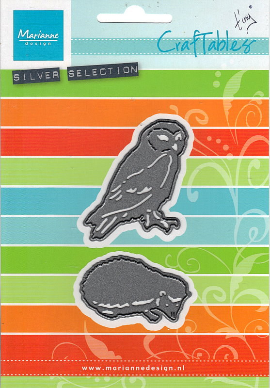 CR1339 Stanzschablone Eule /& Igel von Marianne Design Tiny´s animals